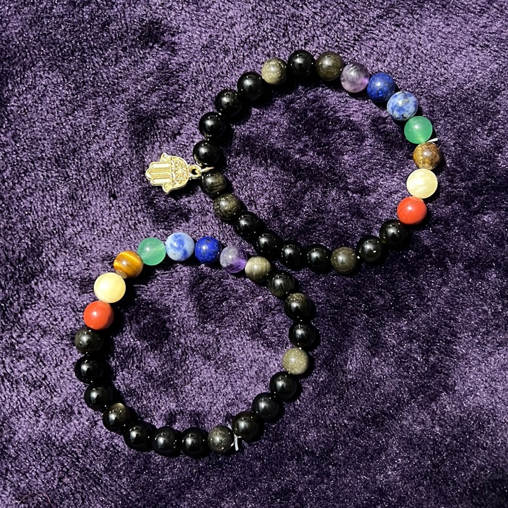 7 Chakra blessed beaded bracelets